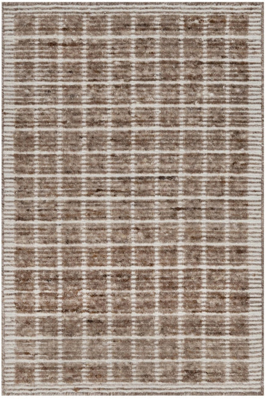 Beaver Brown Modern Plain Decor Box Design Rug