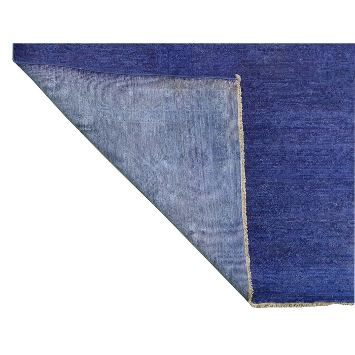 Hand Knotted Overdyed Area Rug in purple