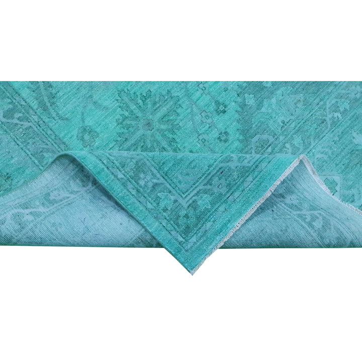 Hand Knotted Overdyed Area Rug in blue 