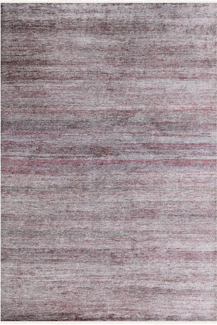 Hand Knotted Modern Area Rug in Brown