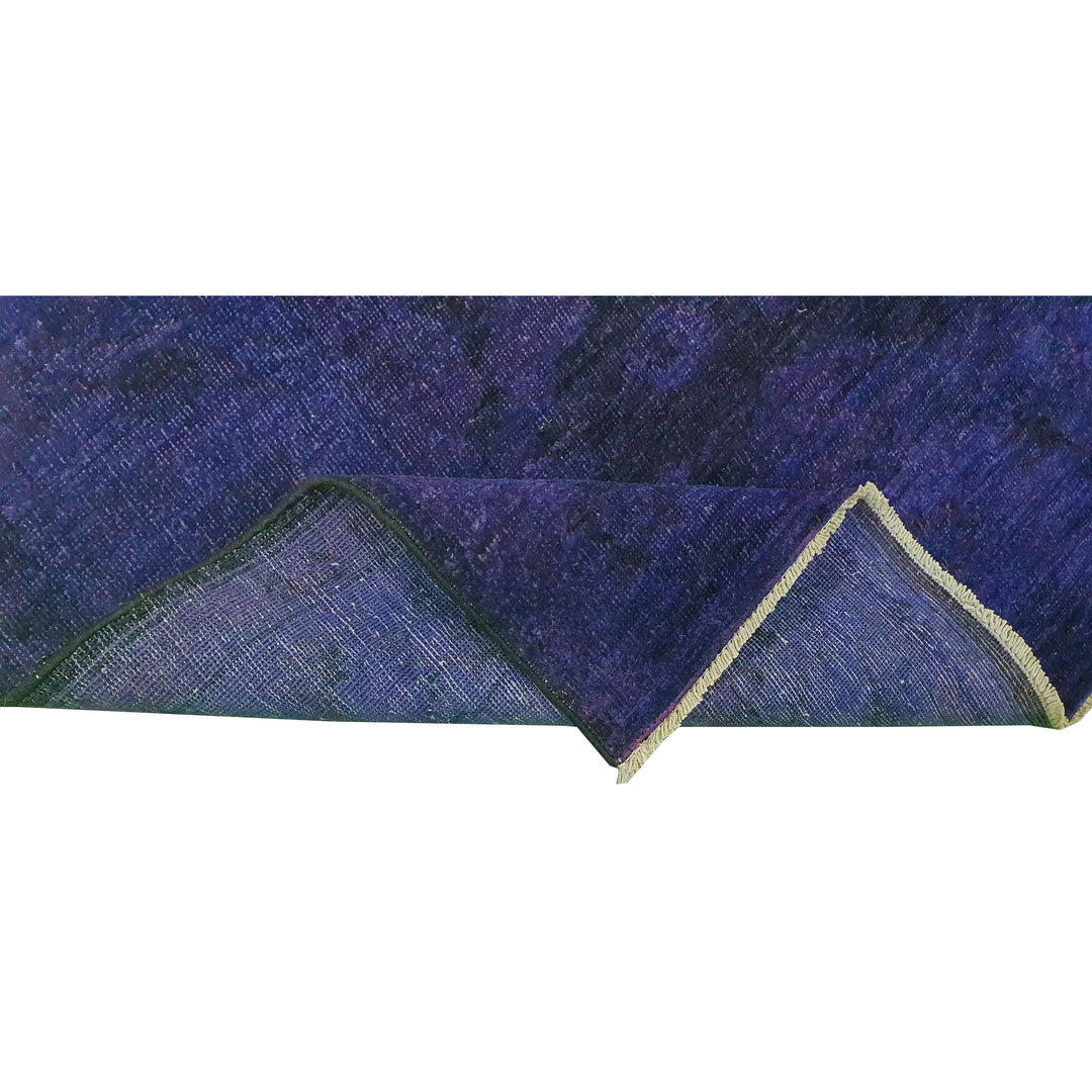 Hand Knotted Overdyed Area Rug in Purple 