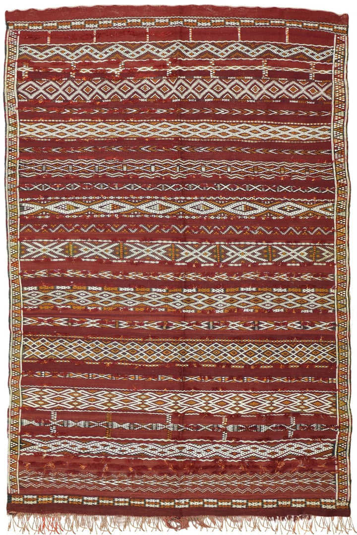 Vintage Flatweave Moroccan Rug