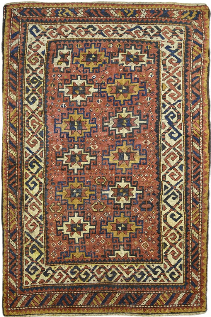 Antique Wool Caucasian Kuba Rug