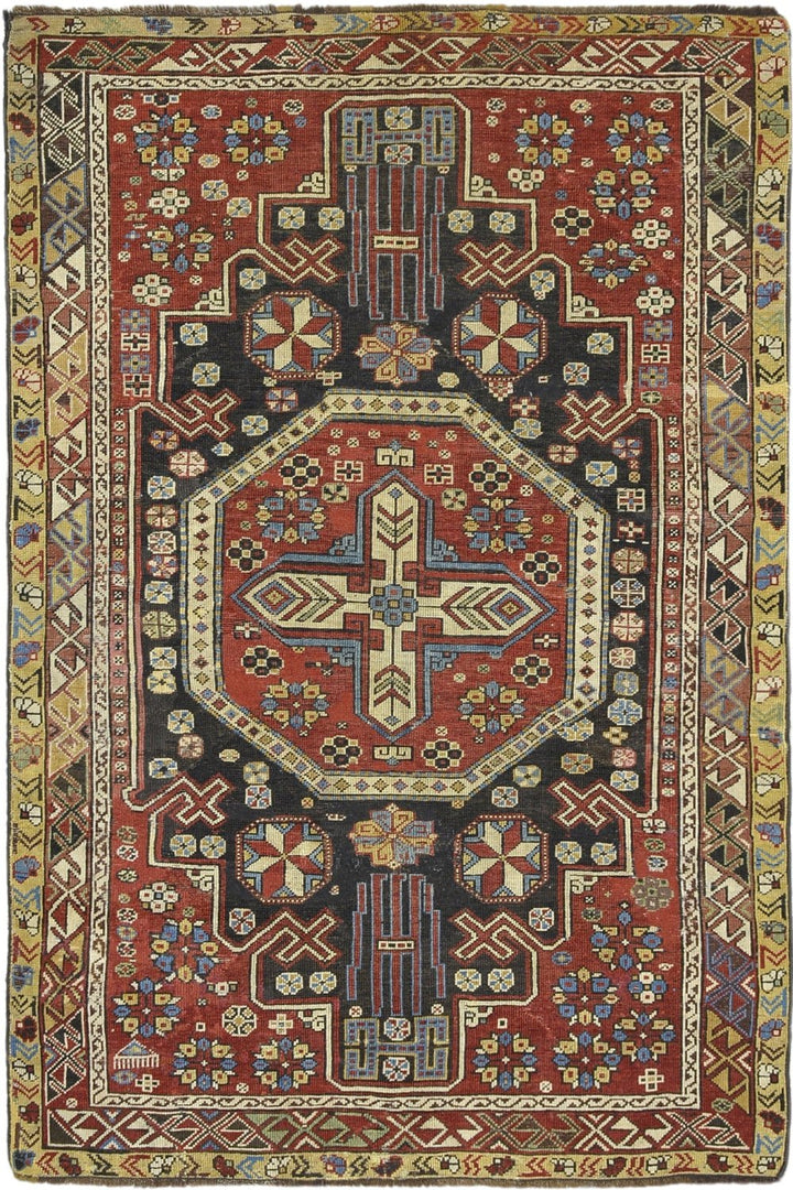 Antique Caucasian Kuba Rug