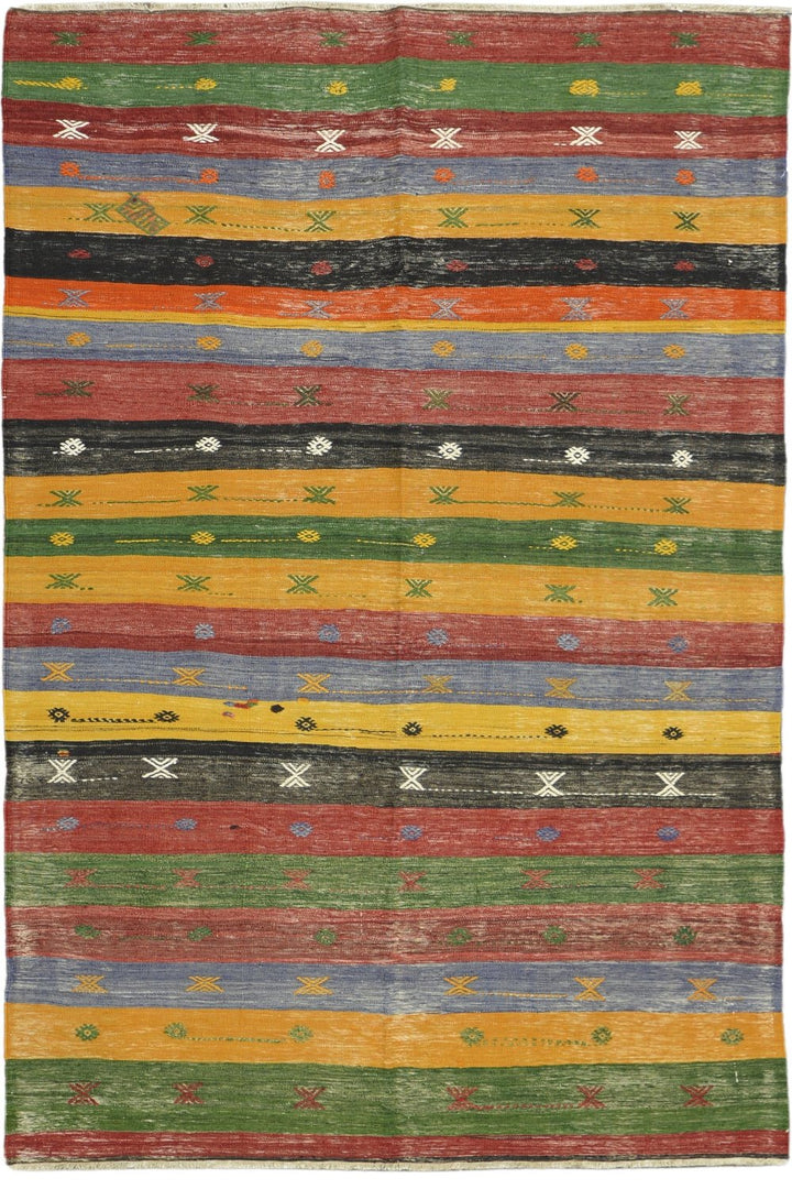 Handmade Antique Turkish Kilim Rug