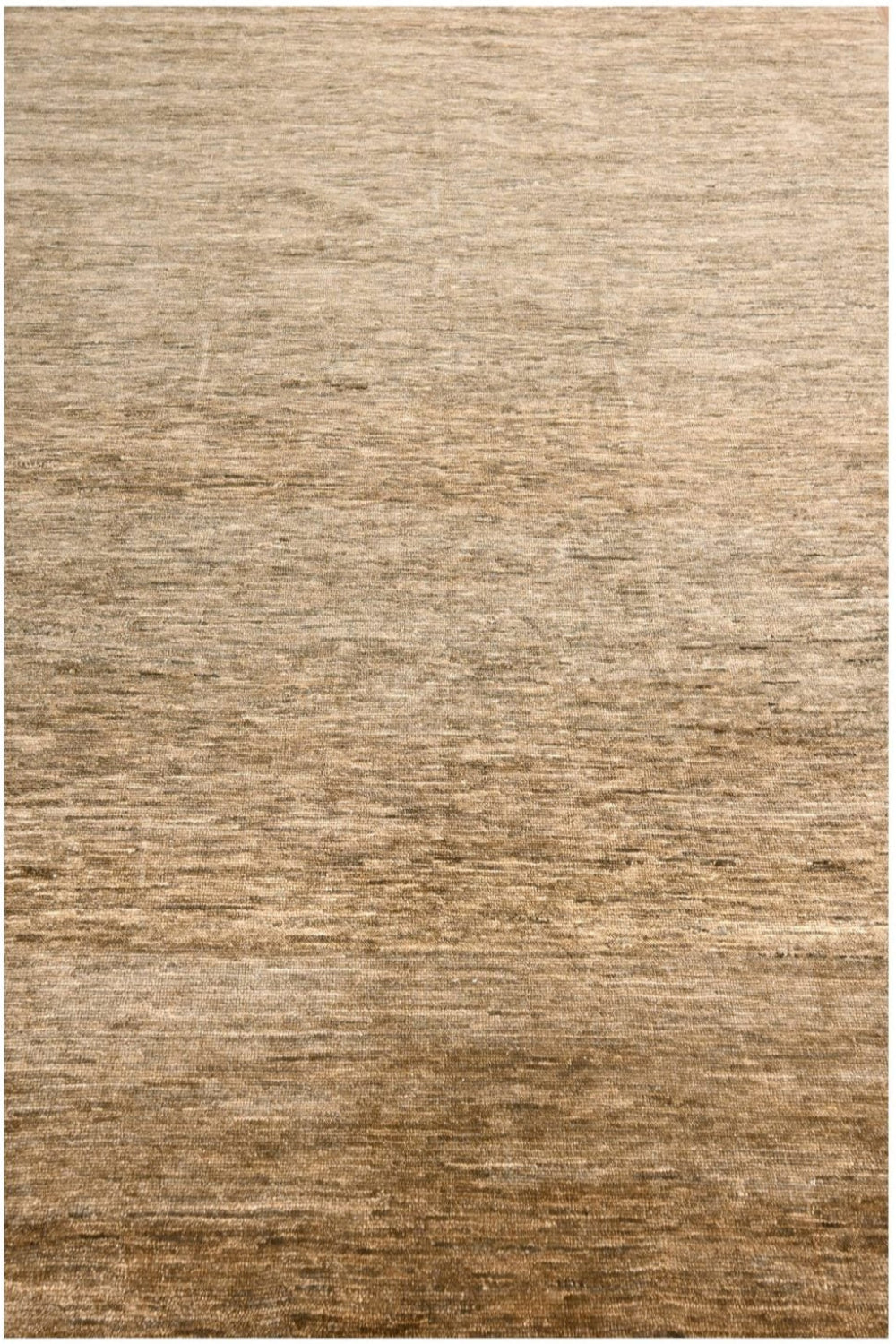 Hand Knotted Shades of Brown Modern Plain Rug