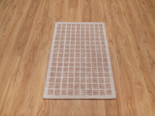 Salmon Pink Modern Plain Decor Box Design Rug