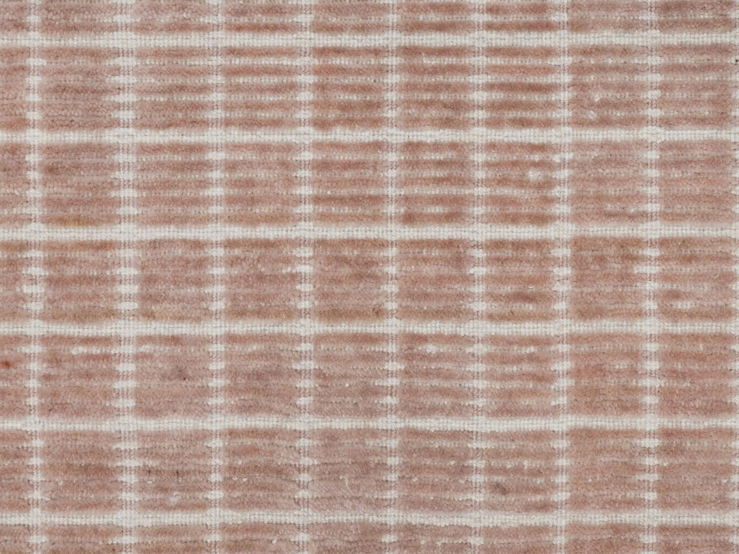 Salmon Pink Modern Plain Decor Box Design Rug