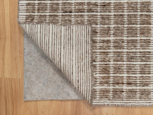 Beaver Brown Modern Plain Decor Box Design Rug 