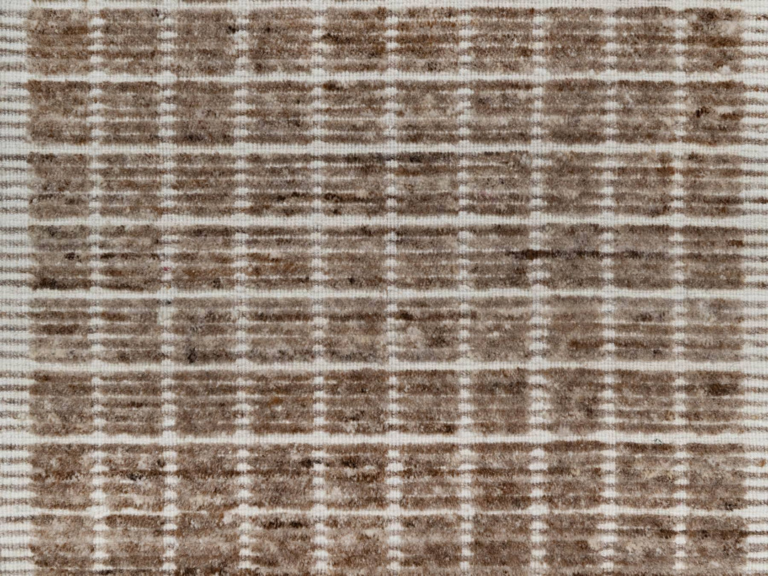 Beaver Brown Modern Plain Decor Box Design Rug 