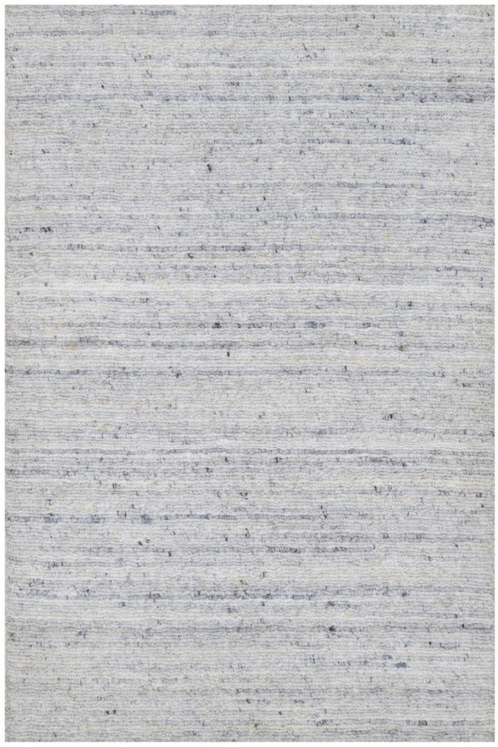 Hand Loomed Plain Modern Striae Design Rug