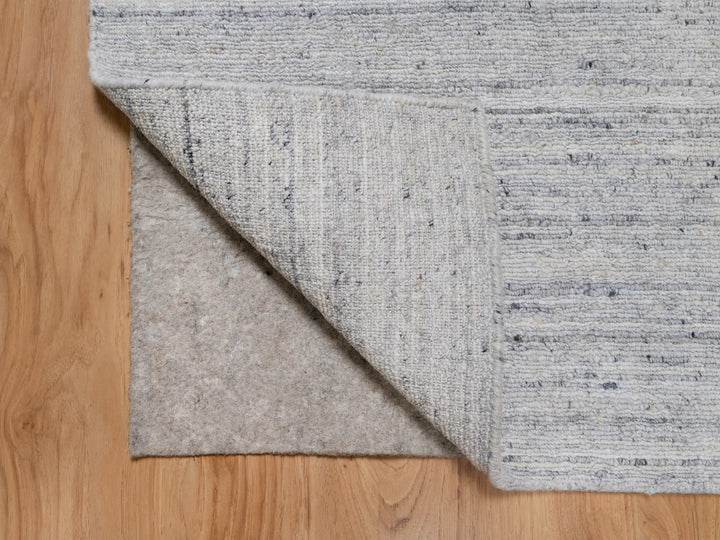 Hand Loomed Plain Modern Striae Design Rug