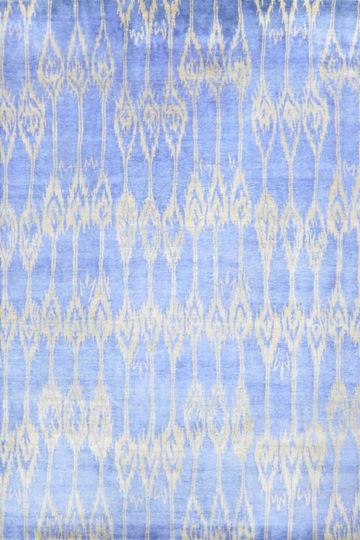 Modern Bamboo Silk Rug in Purple 