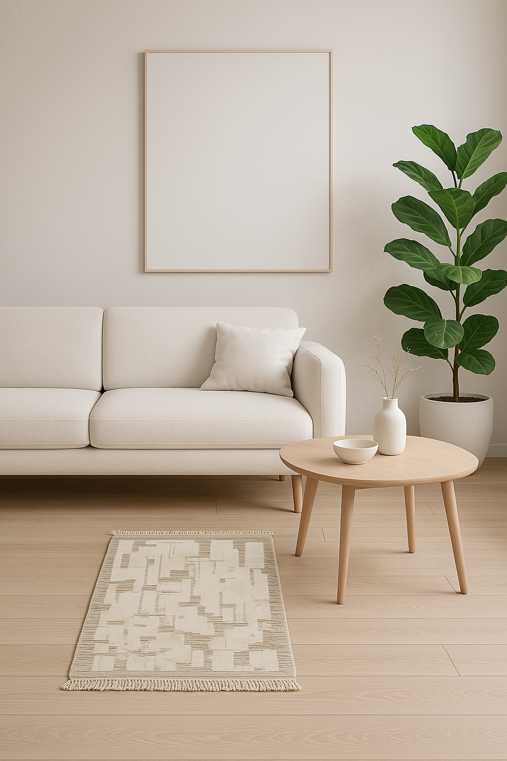 Bone White with Multi Natural Shades Rug