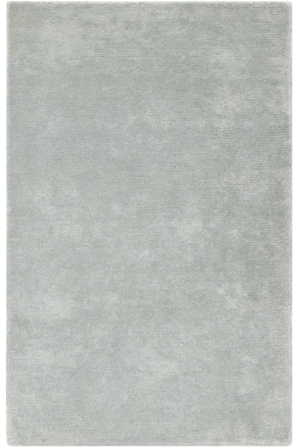 Light Grey Modern wool area rug full view